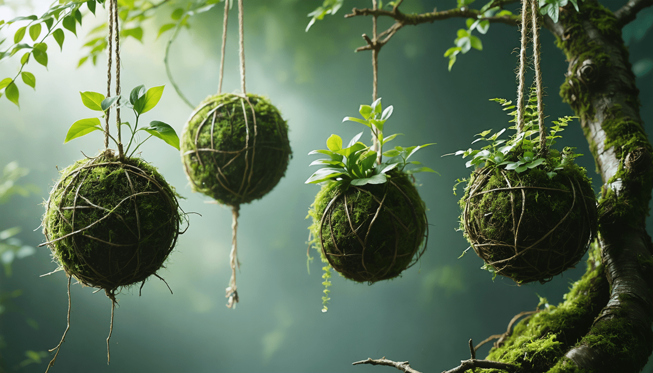 plongez dans l'univers du kokedama, un art végétal japonais fascinant où les plantes prennent vie dans de délicates boules de mousse. conseils et inspirations pour créer votre propre kokedama.