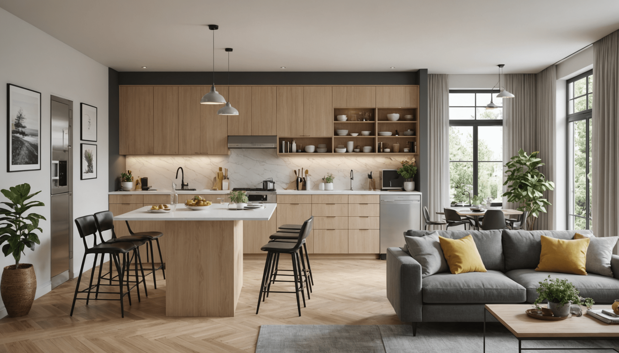 découvrez comment réussir l'aménagement d'un espace commun en harmonie en fusionnant cuisine, salle à manger et salon. inspirez-vous de nos conseils pour optimiser la convivialité, la circulation et l’esthétique de votre intérieur moderne.