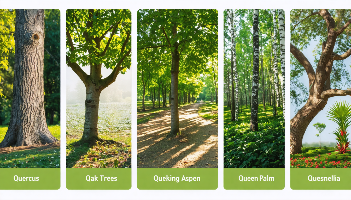 explorez une liste complète d'arbres dont le nom commence par la lettre q. découvrez leurs caractéristiques, origines et particularités dans cet article dédié aux arbres rares et fascinants !