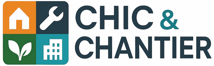 Logo Chic et Chantier avec pictogrammes divers