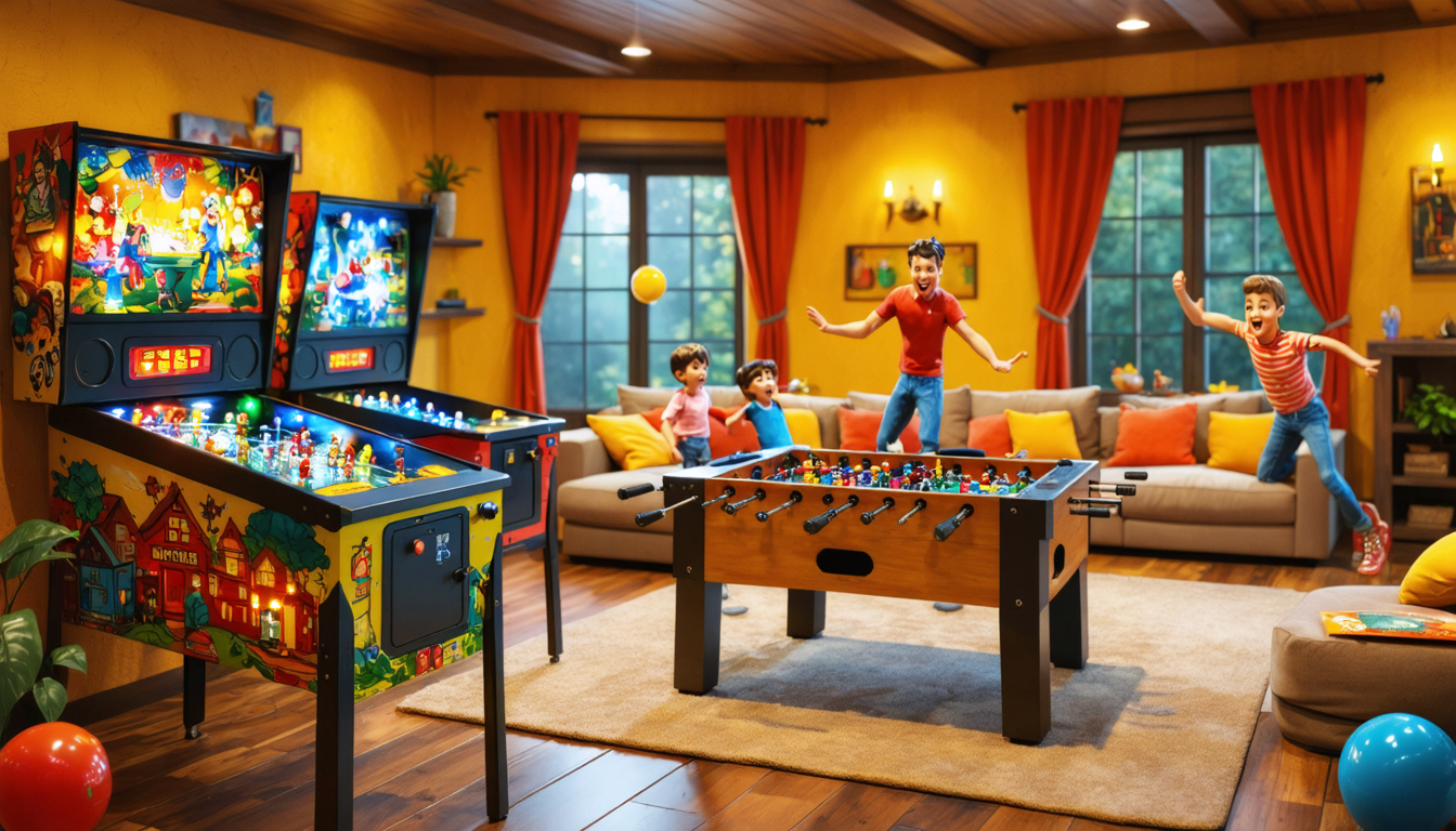 transformez votre intérieur en un véritable havre de paix avec un flipper et un babyfoot. offrez-vous des moments de plaisir et de convivialité en famille grâce à ces jeux indémodables, parfaits pour petits et grands !