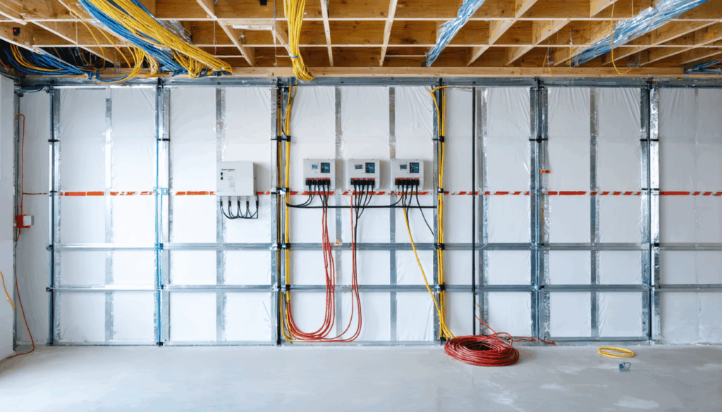 découvrez les exigences de la norme pour l'installation sécurisée des câbles électriques dans les cloisons en placoplâtre : distances à respecter, types de gaines autorisées et bonnes pratiques pour garantir la conformité et la sécurité de votre installation électrique.