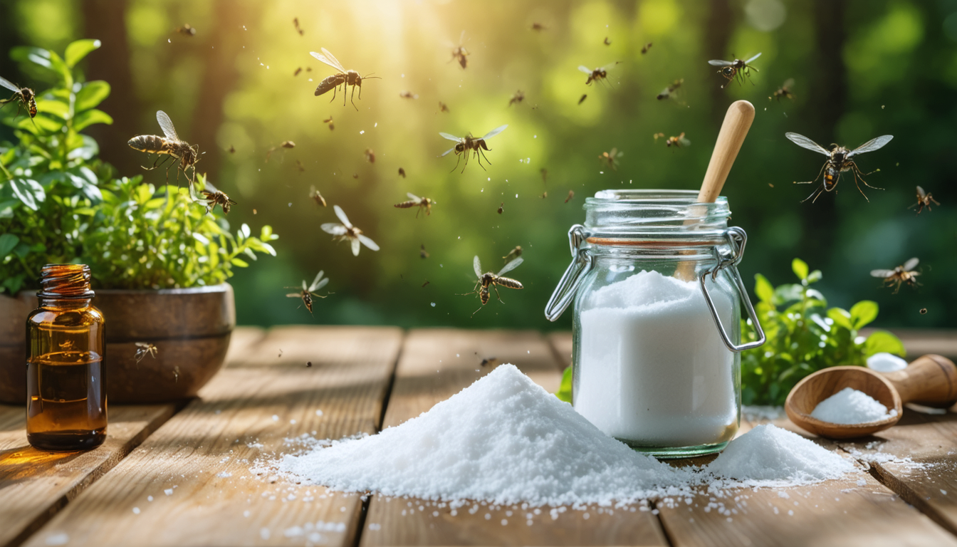 découvrez comment utiliser le bicarbonate de soude comme solution naturelle et efficace pour repousser les moustiques et profiter de vos soirées d'été en toute tranquillité.
