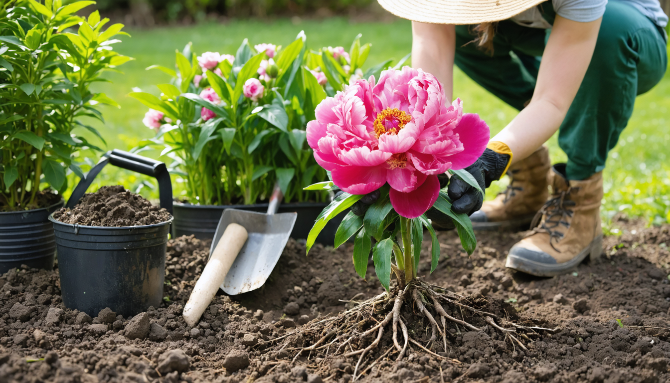 découvrez les étapes essentielles pour déterrer et replanter une pivoine sans stress. conseils, astuces et bonnes pratiques pour assurer la reprise et la floraison de votre plante.