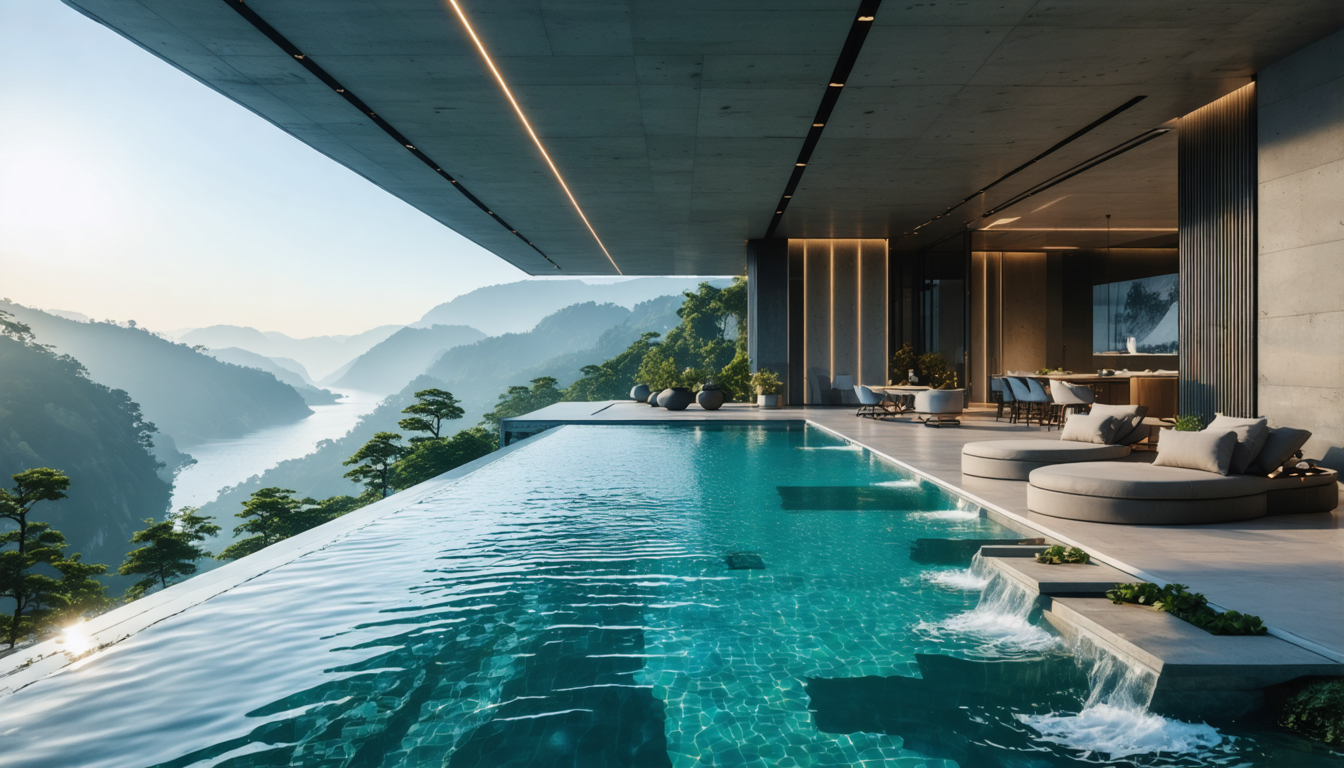 découvrez comment une piscine à débordement allie luxe, design épuré et offre une sensation d'émerveillement pour sublimer votre espace extérieur.