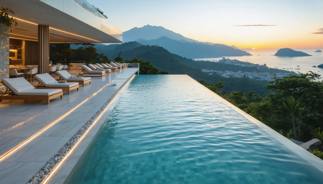 découvrez comment une piscine à débordement allie luxe, design épuré et sensation d'émerveillement pour transformer votre espace extérieur en un véritable paradis.