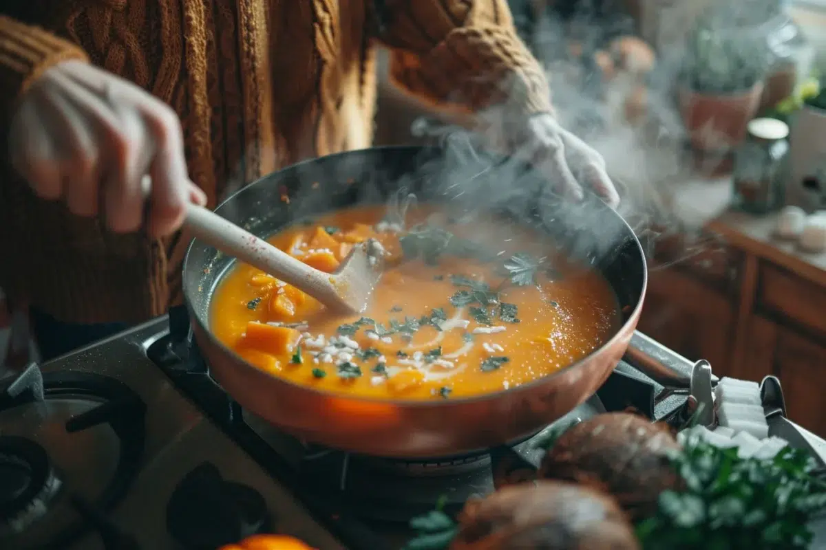 Le potage au potiron et à la noix de coco : une recette exotique et réconfortante prête en 15 minutes