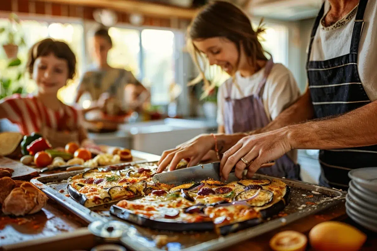 La pizza sans fromage aux aubergines : une recette simple et saine pour ravir les papilles de toute la famille