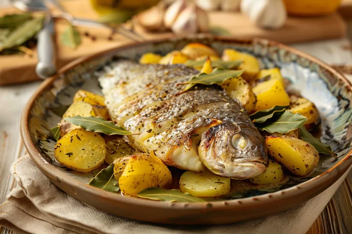 La daurade sur lit de pommes de terre au laurier : une recette simple et savoureuse avec des astuces infaillibles