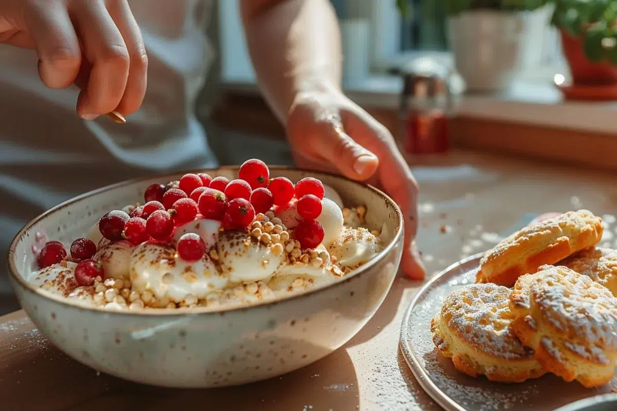 Le frozen yogurt aux fruits rouges et madeleines : une recette simple et rapide prête en 10 minutes