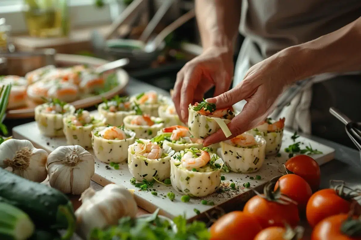 Les petits flans de poireaux aux crevettes : une recette raffinée et rapide à préparer en seulement 25 minutes