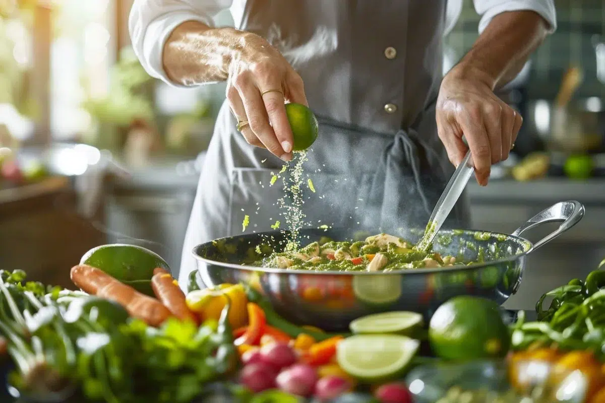 Un chili verde au poulet et citron vert : une recette rapide et savoureuse en seulement 30 minutes