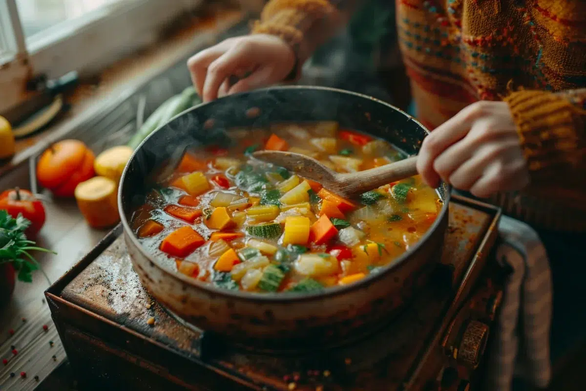 Une soupe réconfortante aux légumes d'automne : prête en 20 minutes avec des ingrédients simples et économiques