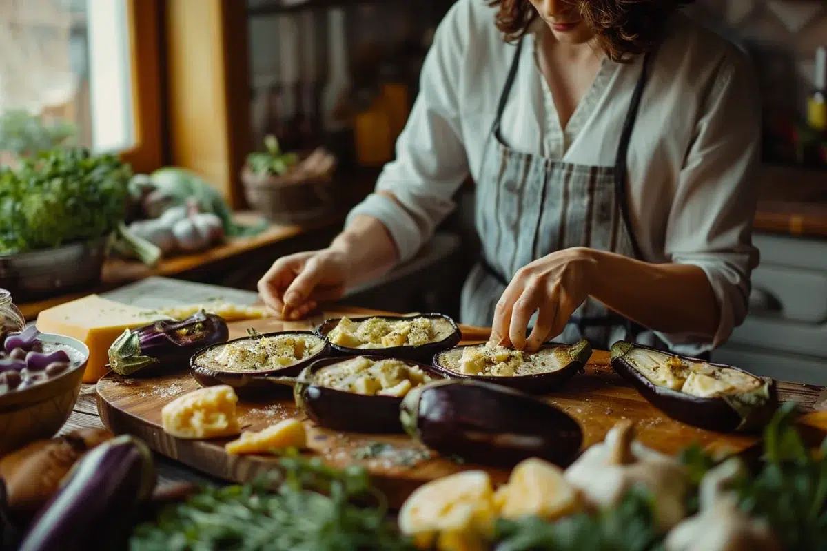Les aubergines farcies au gruyère : un plat simple et savoureux pour impressionner vos convives