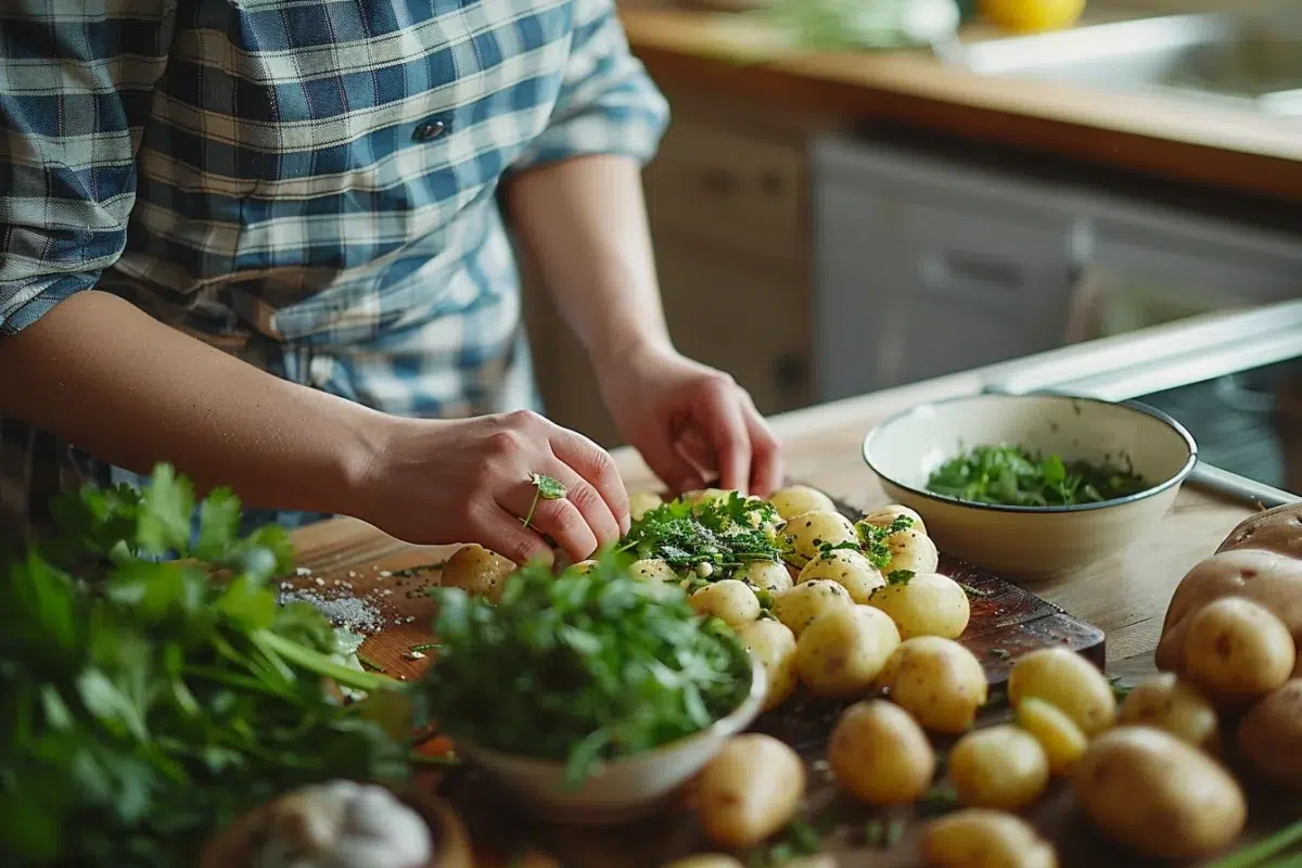 Les pommes de terre nouvelles à la coriandre : un délice rafraîchissant et facile à préparer pour toutes les occasions