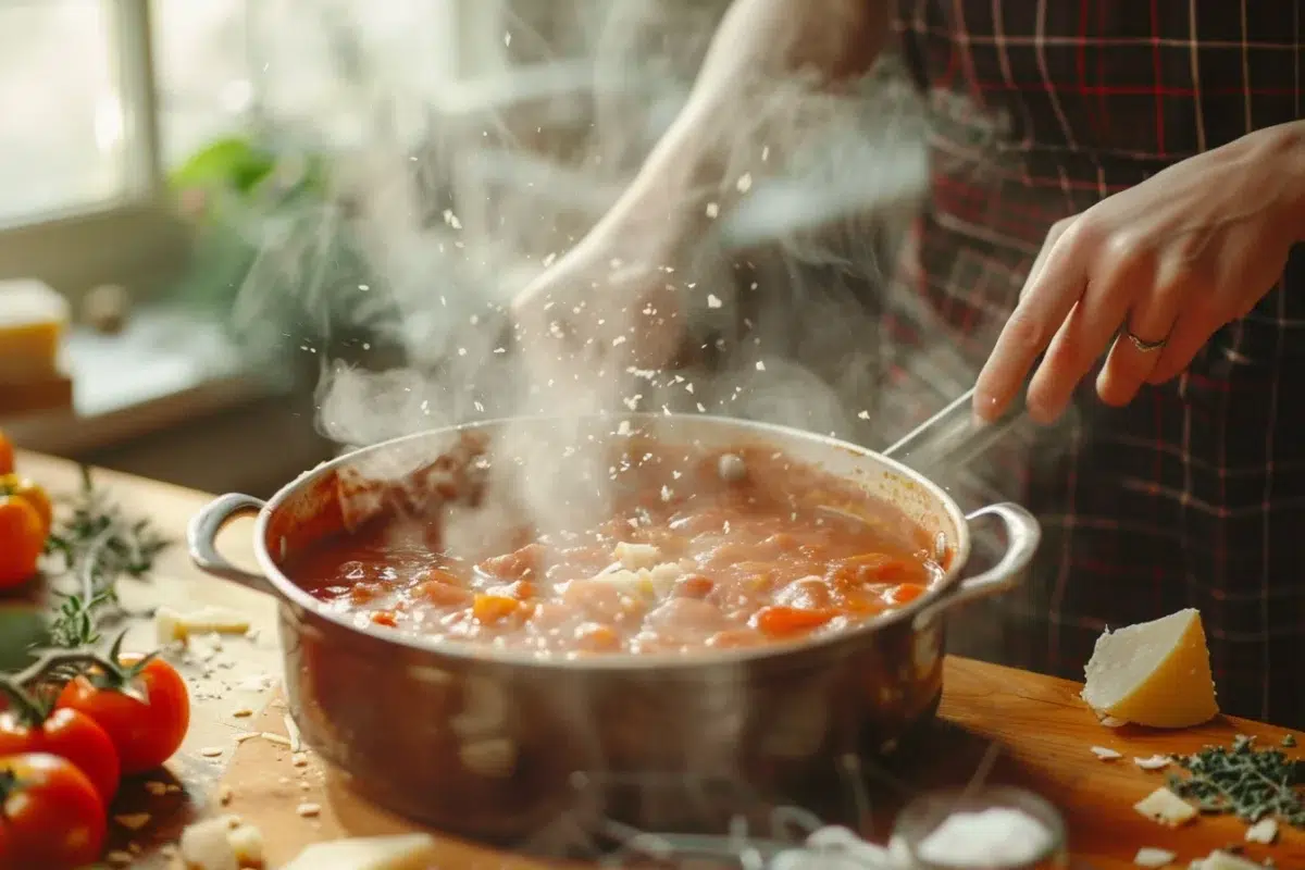 La soupe aux tomates et parmesan : une recette réconfortante et rapide à préparer en seulement 15 minutes