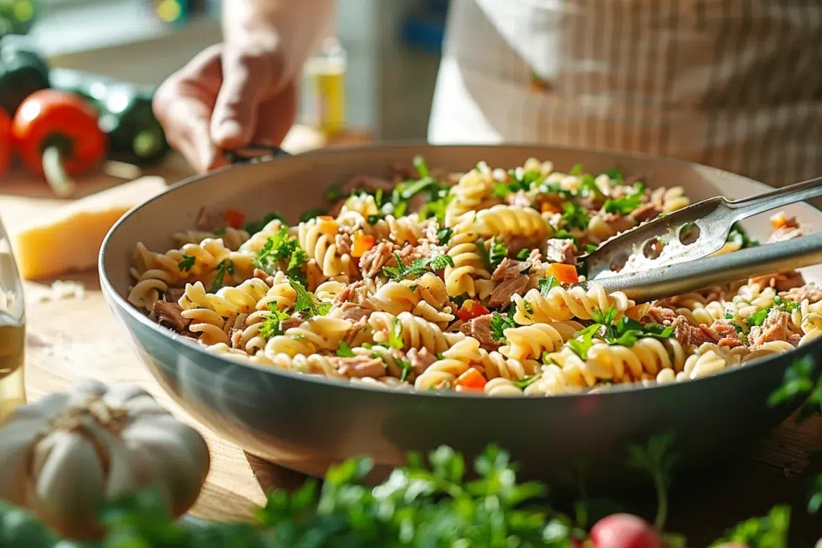 Salade de pâtes au thon : une recette rapide et rafraîchissante pour vos repas estivaux en toute simplicité
