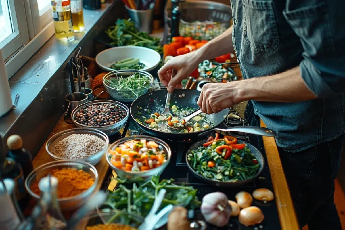 Les essentiels de la cuisine : recettes rapides et saines avec légumineuses, céréales complètes et légumes pratiques