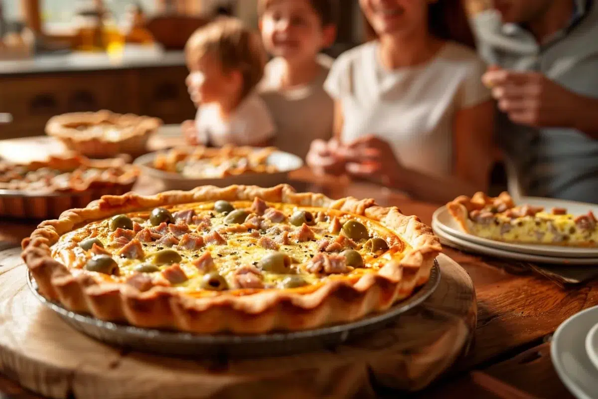 Une quiche au thon et olives vertes : recette savoureuse et facile pour régaler toute la famille