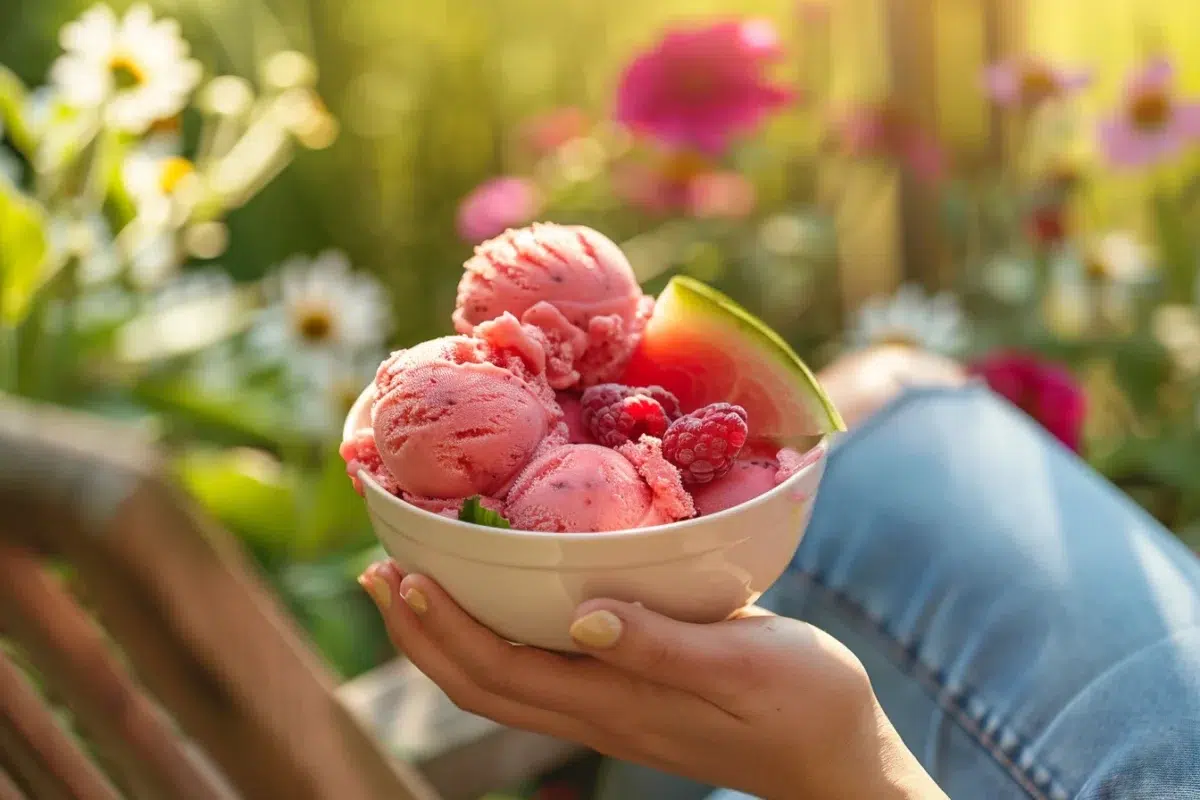Comment rafraîchir vos journées avec une glace framboise-pastèque sans sorbetière : une recette facile et saine