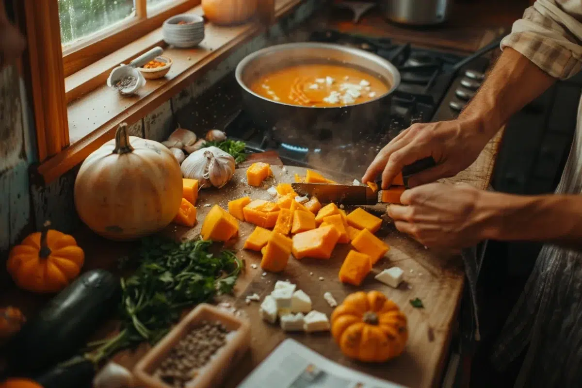 Les étapes essentielles pour une soupe au potiron et feta : une recette réconfortante et nutritive pour l'automne