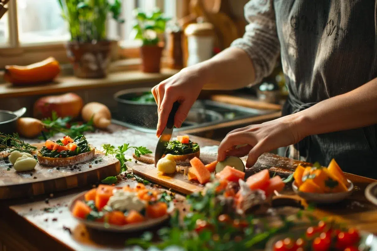 Trois recettes simples et délicieuses : bruschetta italienne, gnocchis aux blettes, verrines melon et mascarpone