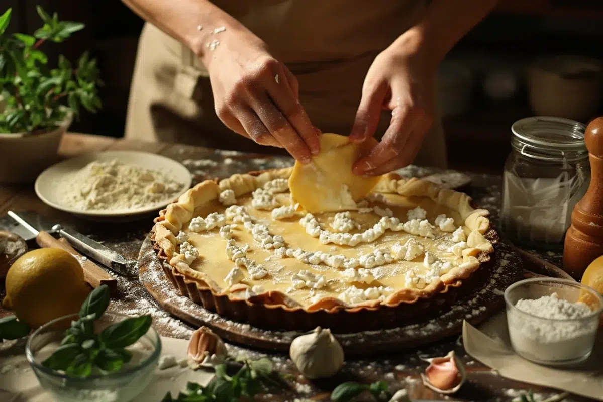 Une tarte au chèvre rapide et économique : une recette savoureuse à préparer en seulement 15 minutes