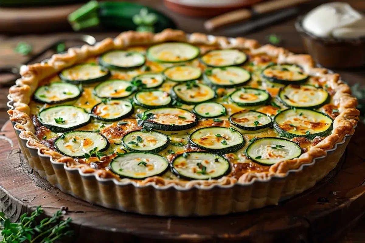 La tarte aux courgettes et au boursin : une recette rapide et élégante pour transformer vos repas en festins