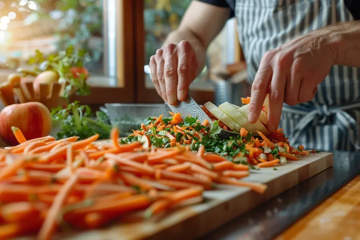 Salade de carottes et pommes râpées : une recette croquante et rafraîchissante à découvrir en 5 étapes