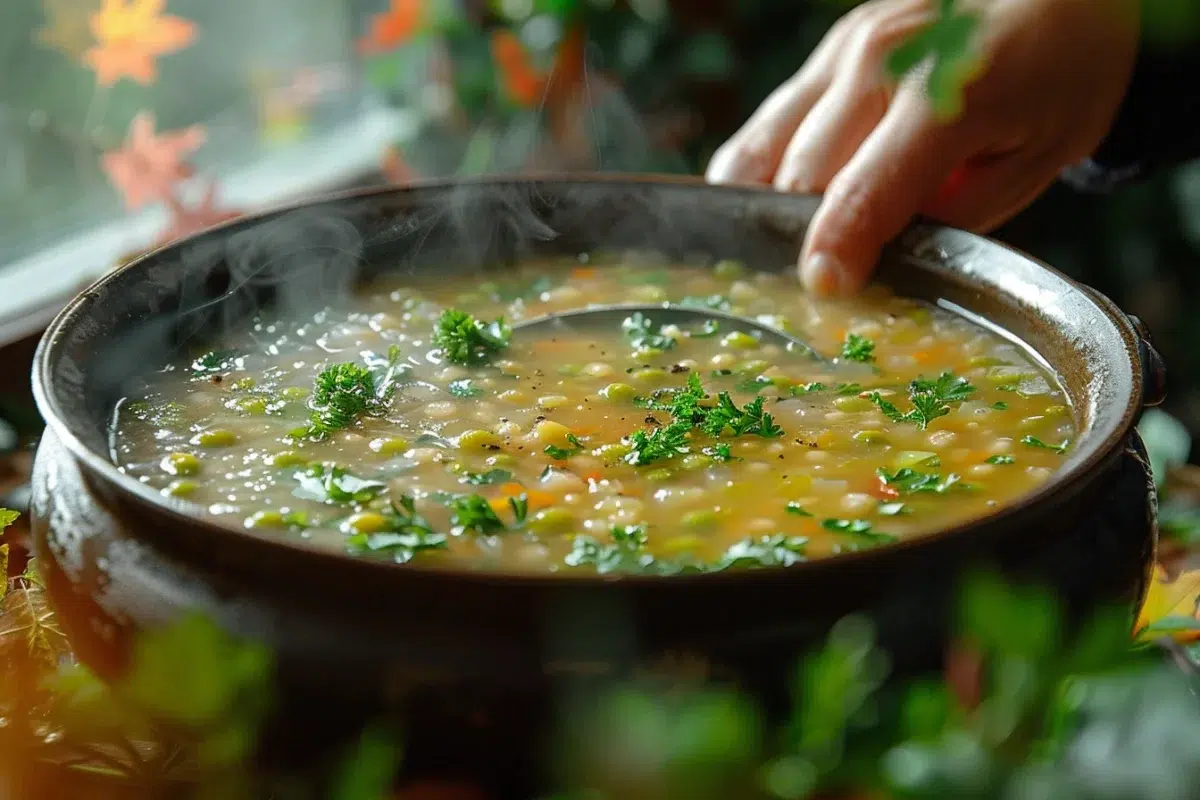 La douceur du potage haricots mange-tout et persil : une recette réconfortante pour vos soirées d'automne