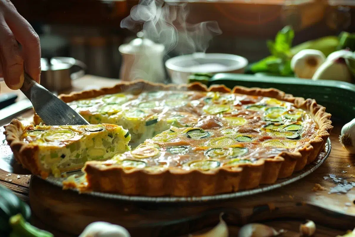 Une quiche aux poireaux et courgettes prête en 10 minutes : astuces pour une préparation facile et savoureuse