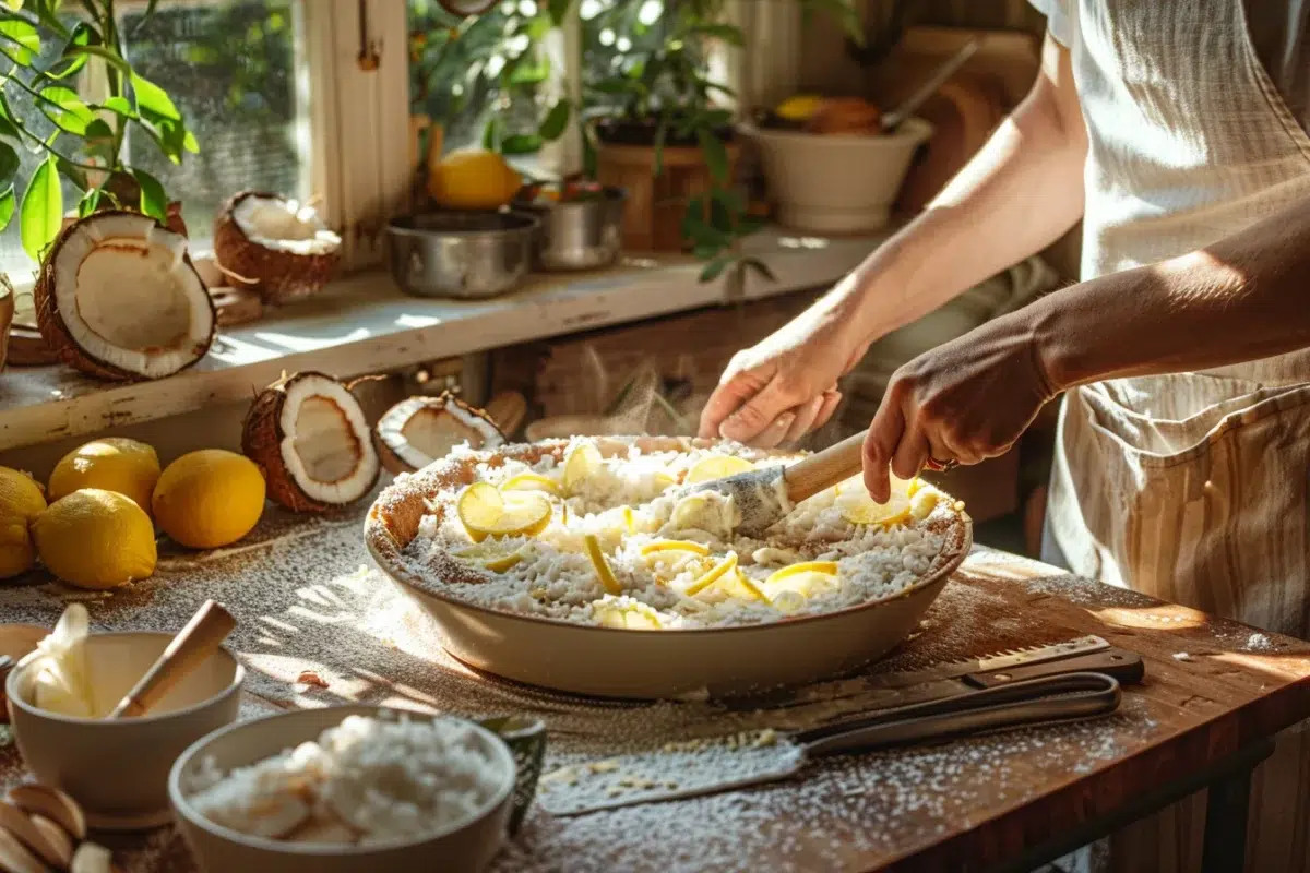 Gâteau au citron et coco : une recette simple en 5 étapes pour un dessert frais et exotique