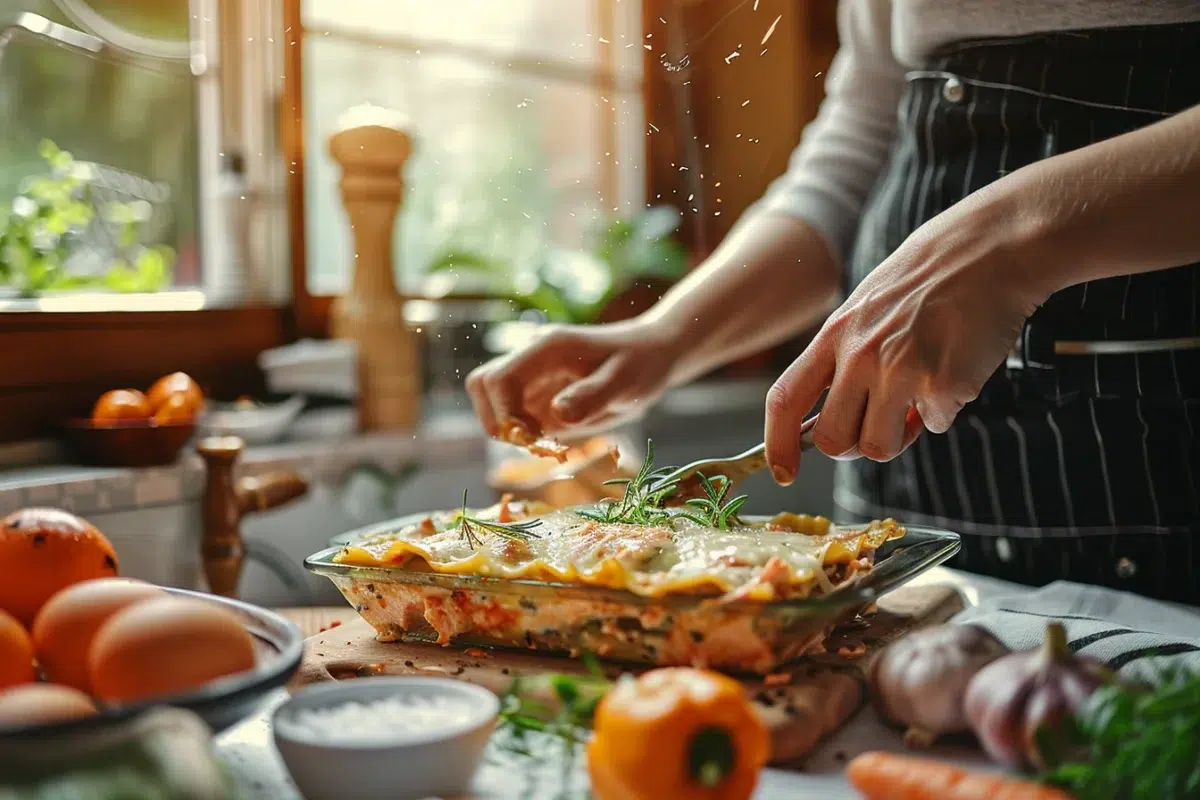 Les lasagnes au saumon : une recette savoureuse et rapide à préparer en seulement 10 minutes