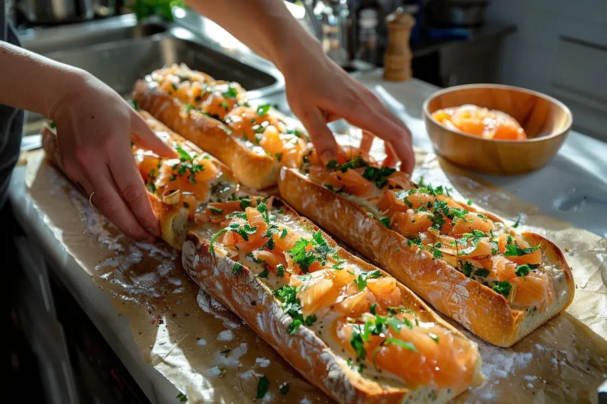 Les pains viennois au saumon fumé : une recette chic et rapide prête en seulement 6 minutes