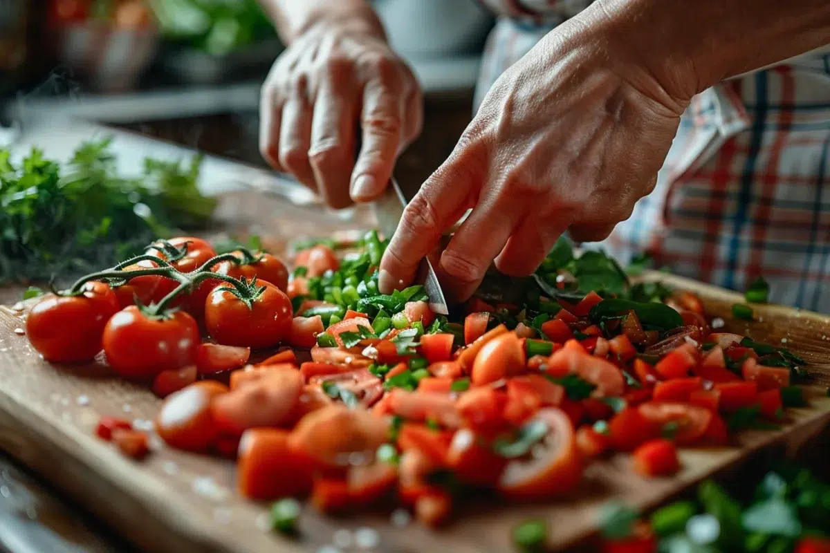 la recette méditerranéenne de tomates et poivrons : une combinaison parfaite avec olives et anchois en 5 étapes