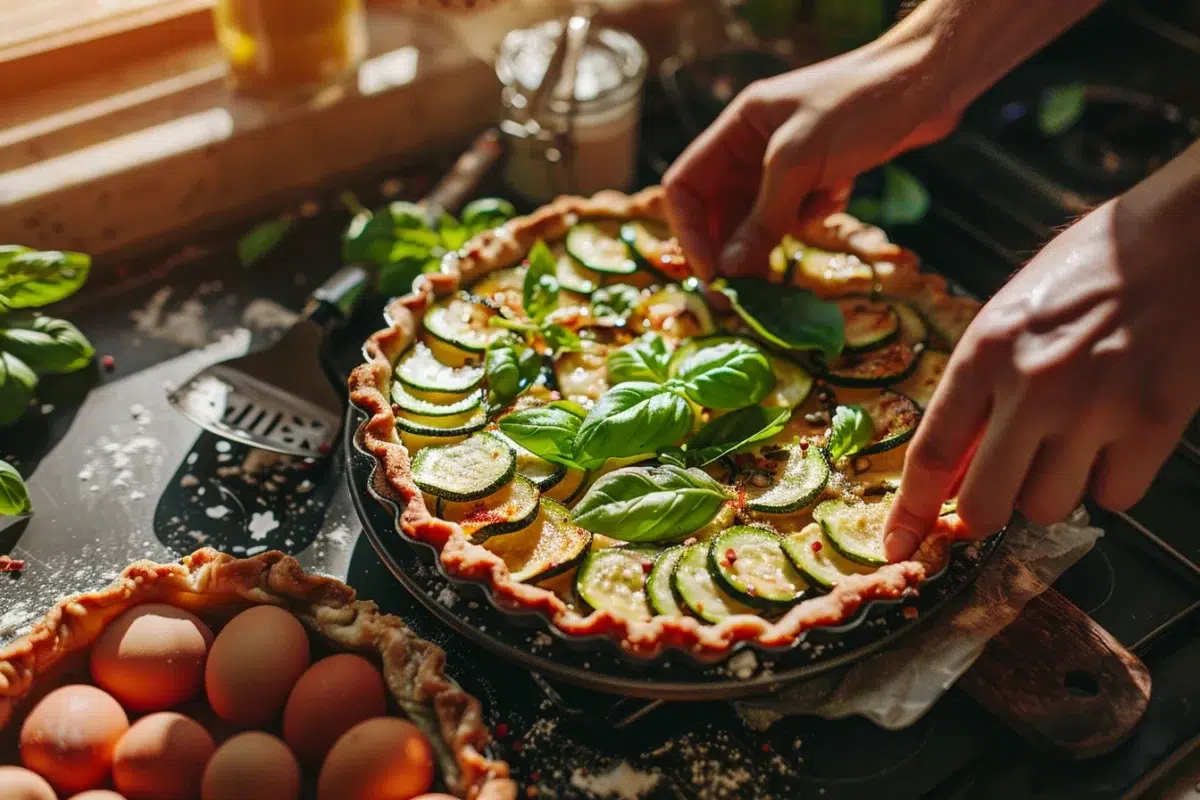 La tarte courgette et basilic : une recette simple et rapide à réaliser en 10 minutes avec 3 astuces infaillibles