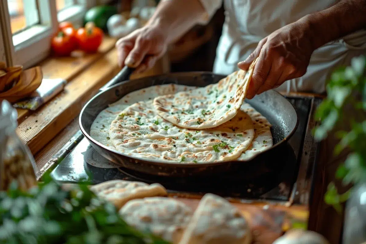 Préparer un délicieux pain pita sans gluten en 3 minutes : la recette rapide et facile avec une poêle