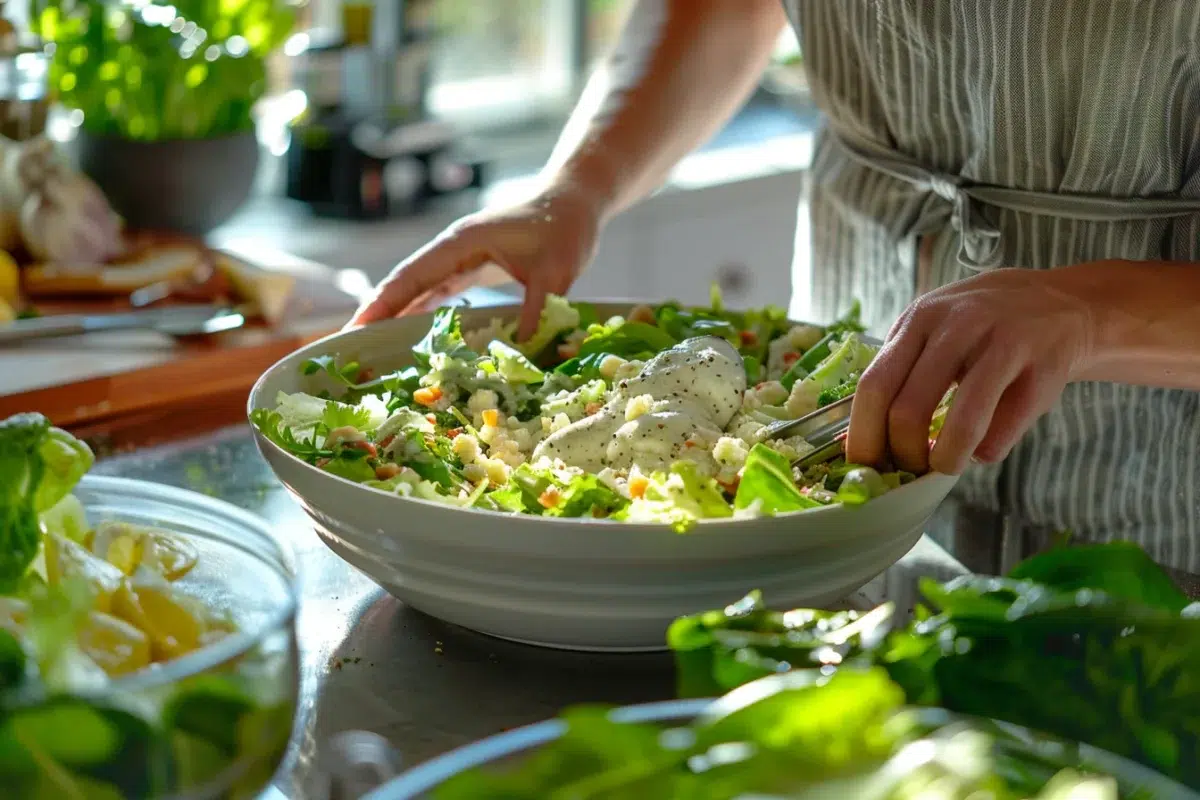 Une version allégée de la sauce césar : un festin sain et savoureux pour vos salades
