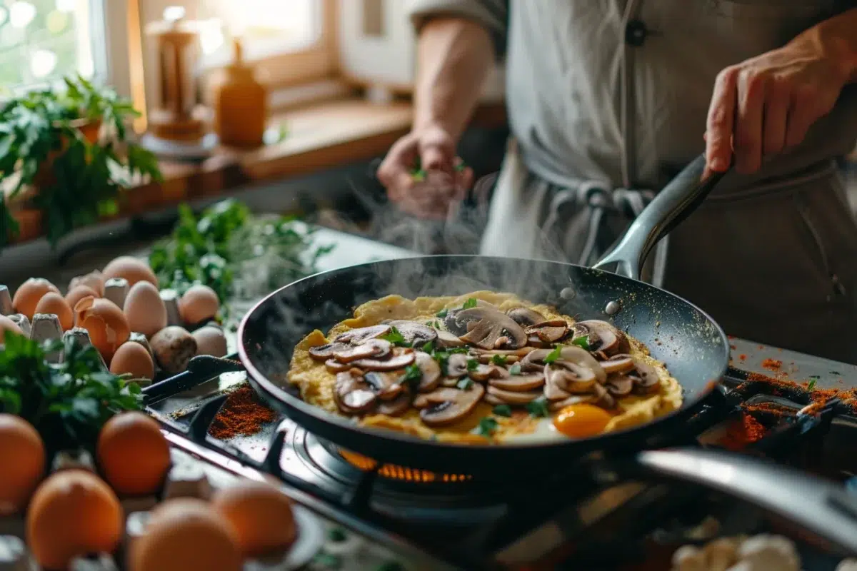 L'omelette double champignons : une recette savoureuse et facile avec des astuces pour la réussir