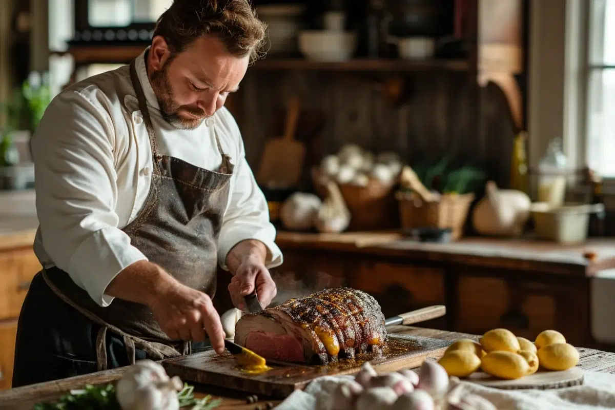 Le rôti de veau à la crème de moutarde : une recette savoureuse et rapide à préparer en seulement 10 minutes