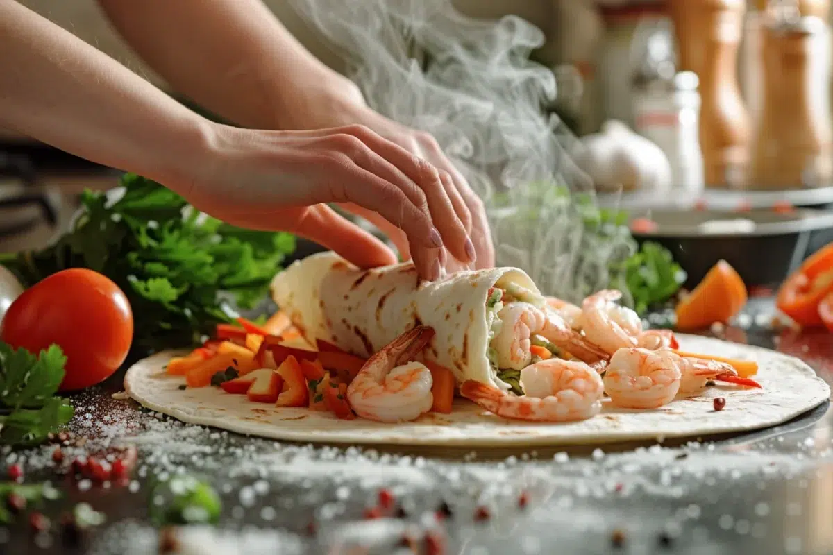 Comment réaliser un wrap aux crevettes sans avocat : une recette simple, rapide et savoureuse pour toute la famille