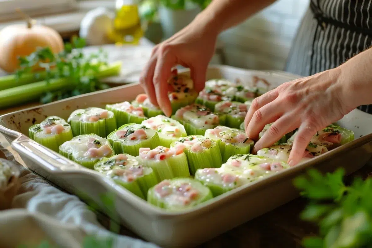 Les roulés de céleri au jambon gratinés : une recette gourmande en 5 étapes pour un plat exquis