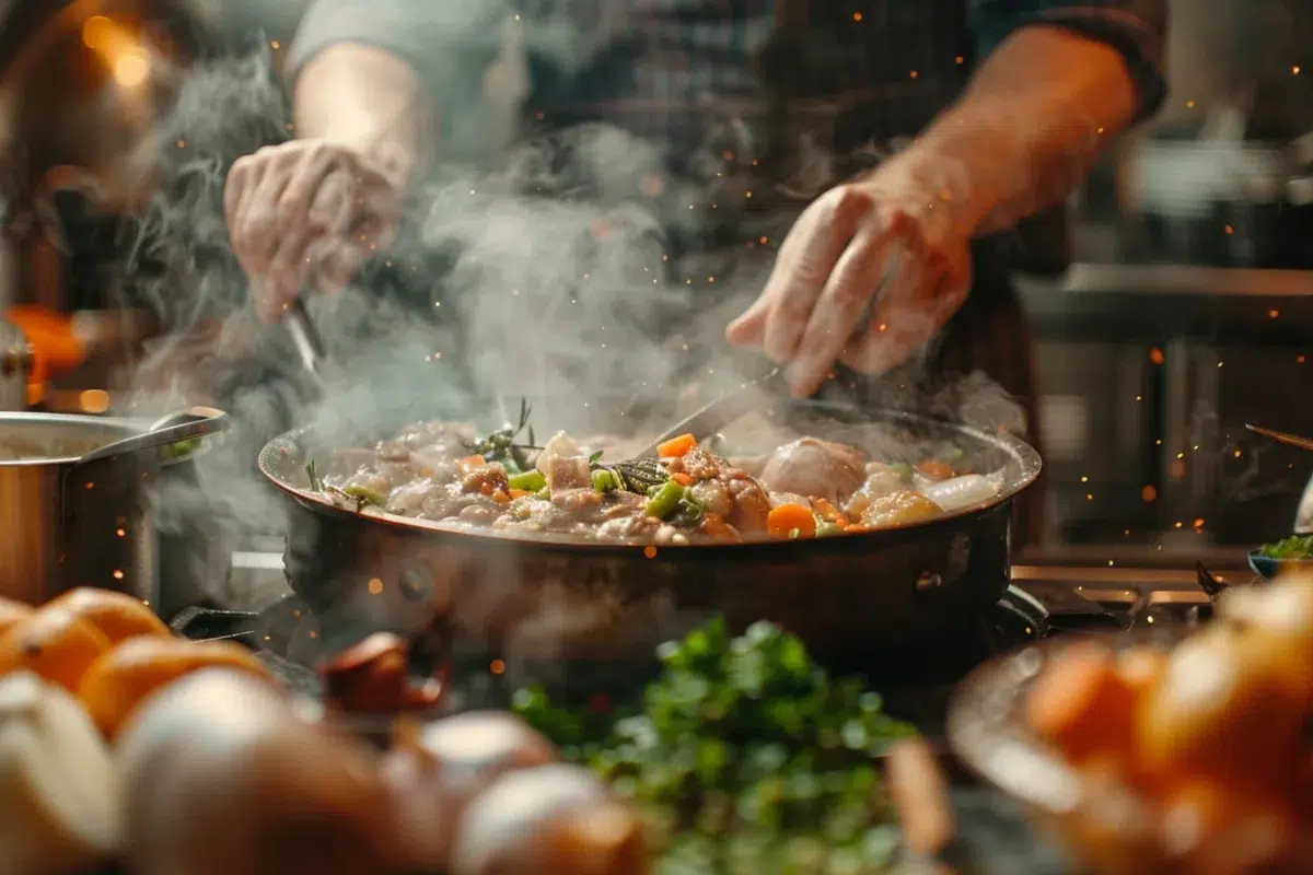 La blanquette de veau à la St Feuillien : une recette traditionnelle enrichie de saveurs en 5 étapes essentielles