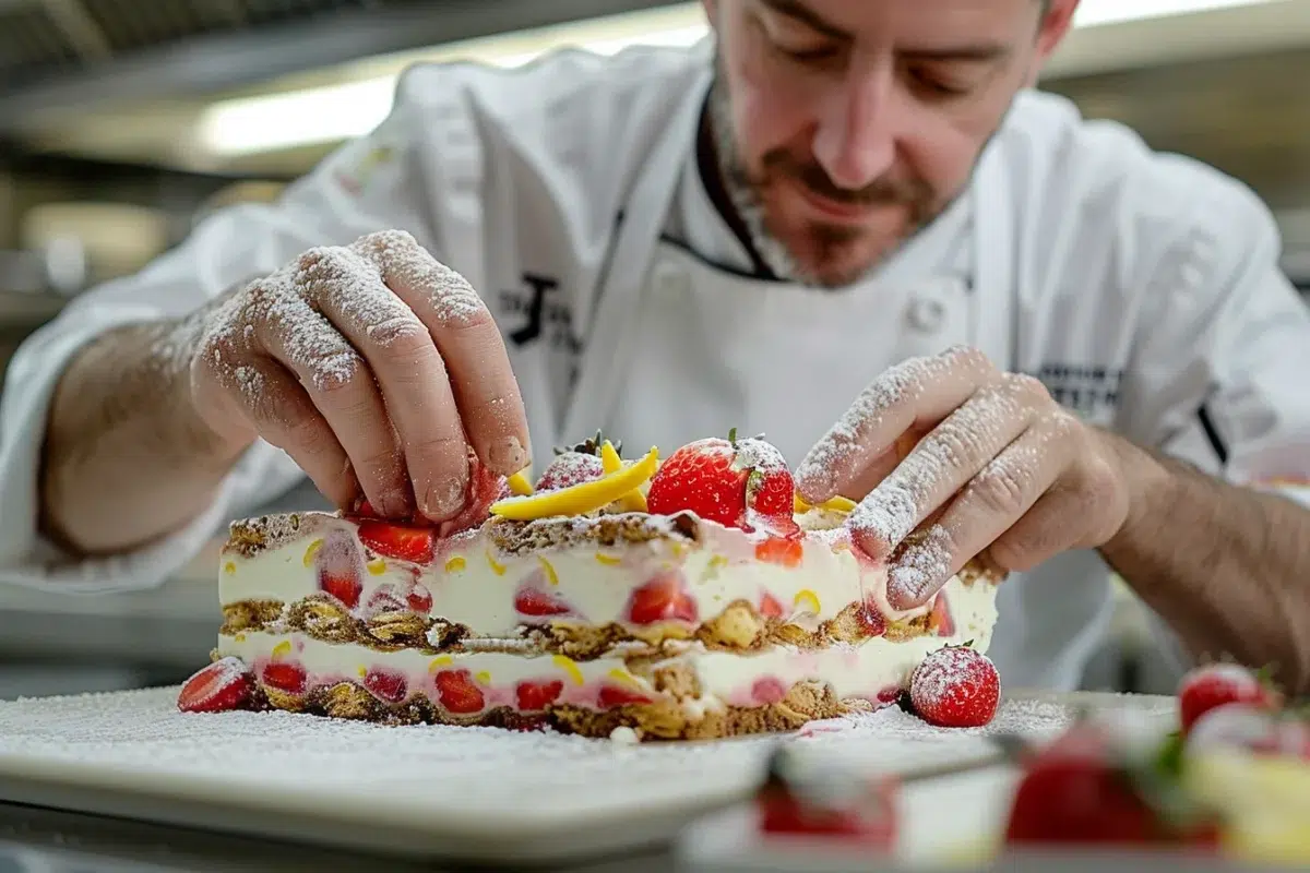 Les secrets de Cyril Lignac pour un tiramisu estival aux fraises et citron : léger, frais et coloré