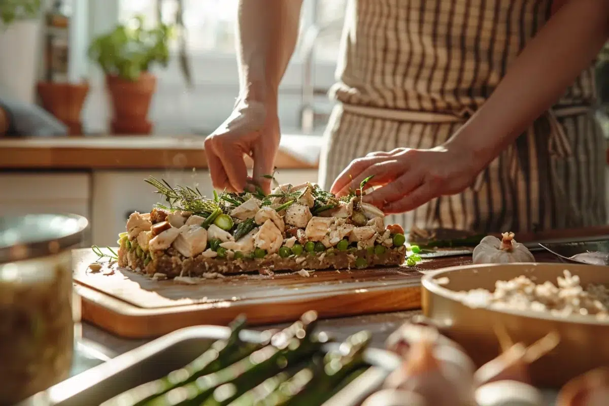 La terrine de poulet aux asperges : une recette délicate et savoureuse prête en moins de 15 minutes