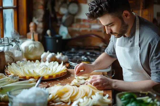 La tarte tatin aux endives et chavignol : une recette gourmande et rapide à préparer en seulement 10 minutes