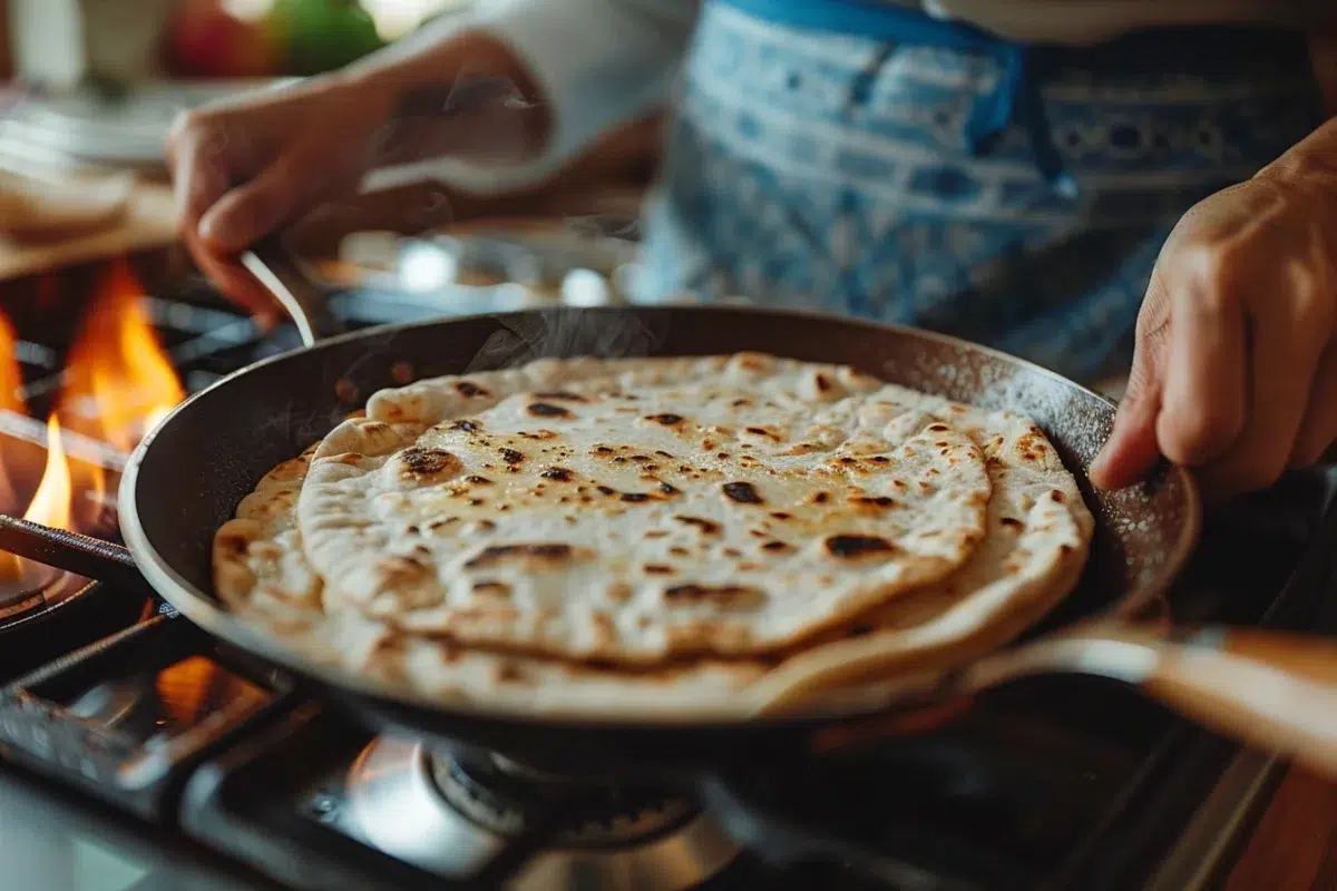 Une recette rapide et savoureuse de pain pita sans gluten à la poêle : prêt en seulement trois minutes