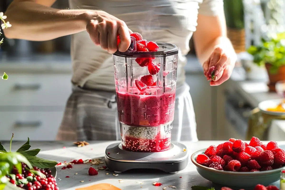 Recette facile et rapide : smoothie au skyr et fruits rouges, prêt en 5 minutes pour un petit-déjeuner sain