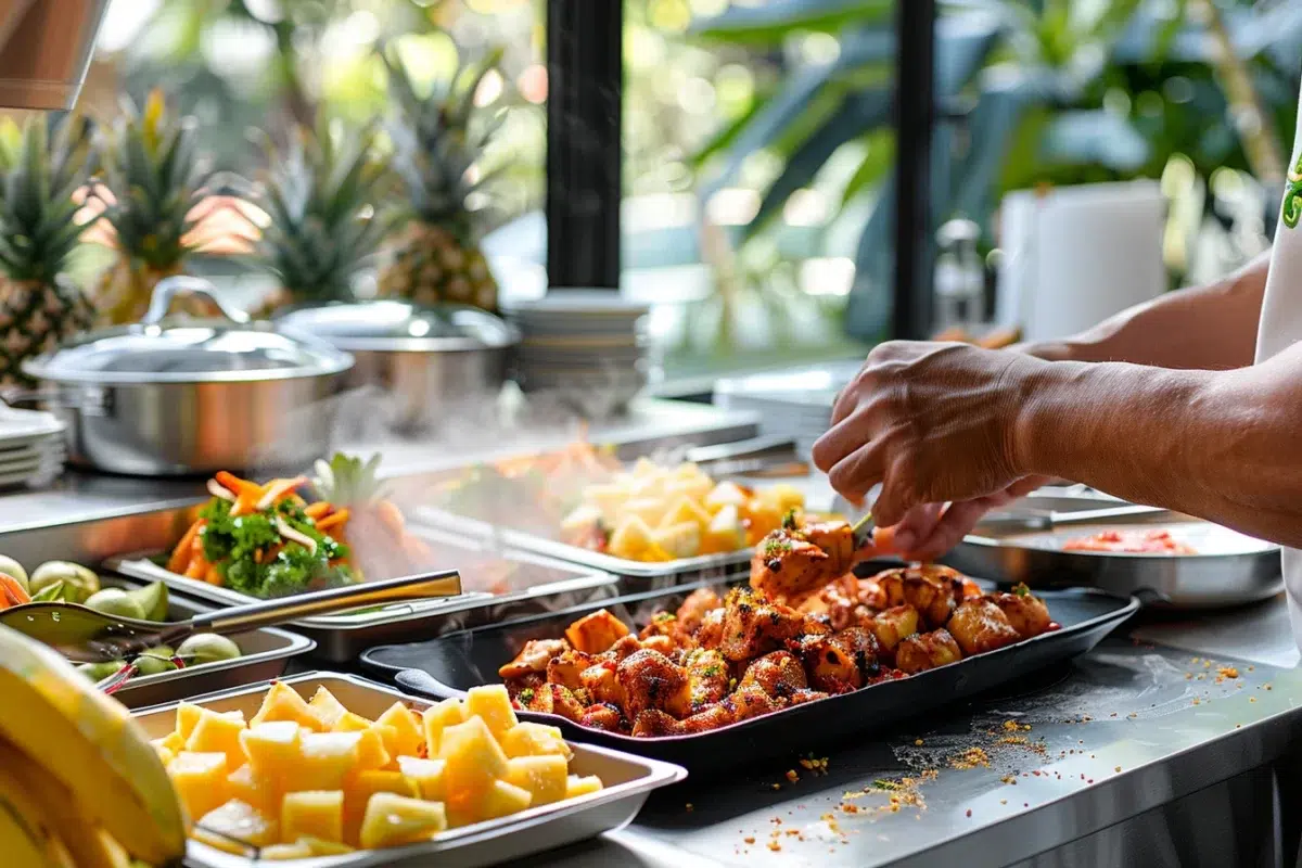 Poulet coco ananas : une recette exotique et rapide pour des saveurs tropicales en seulement 6 minutes