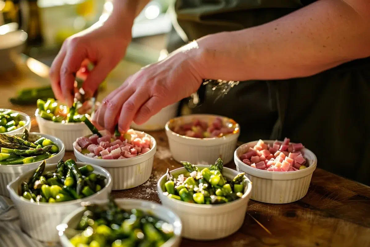 Les ramequins d'asperges au jambon : un plat simple et raffiné en cinq étapes essentielles